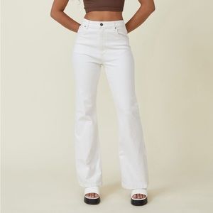 Cotton On white mom jeans no rips